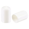 thumbnail image 1 of Uxcell 100pcs Round Rubber End Caps 12mm White Vinyl Cover Screw Thread Protectors, 1 of 5