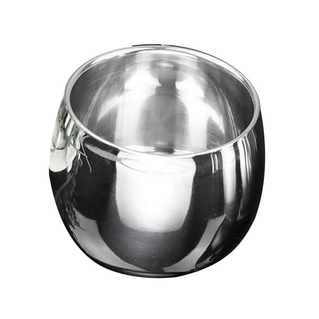 GUOOL Tasse à Café en Acier Inoxydable à Double Paroi pour Étudiants, Tasse à Thé pour Camping, Tasse Courbée 120ml