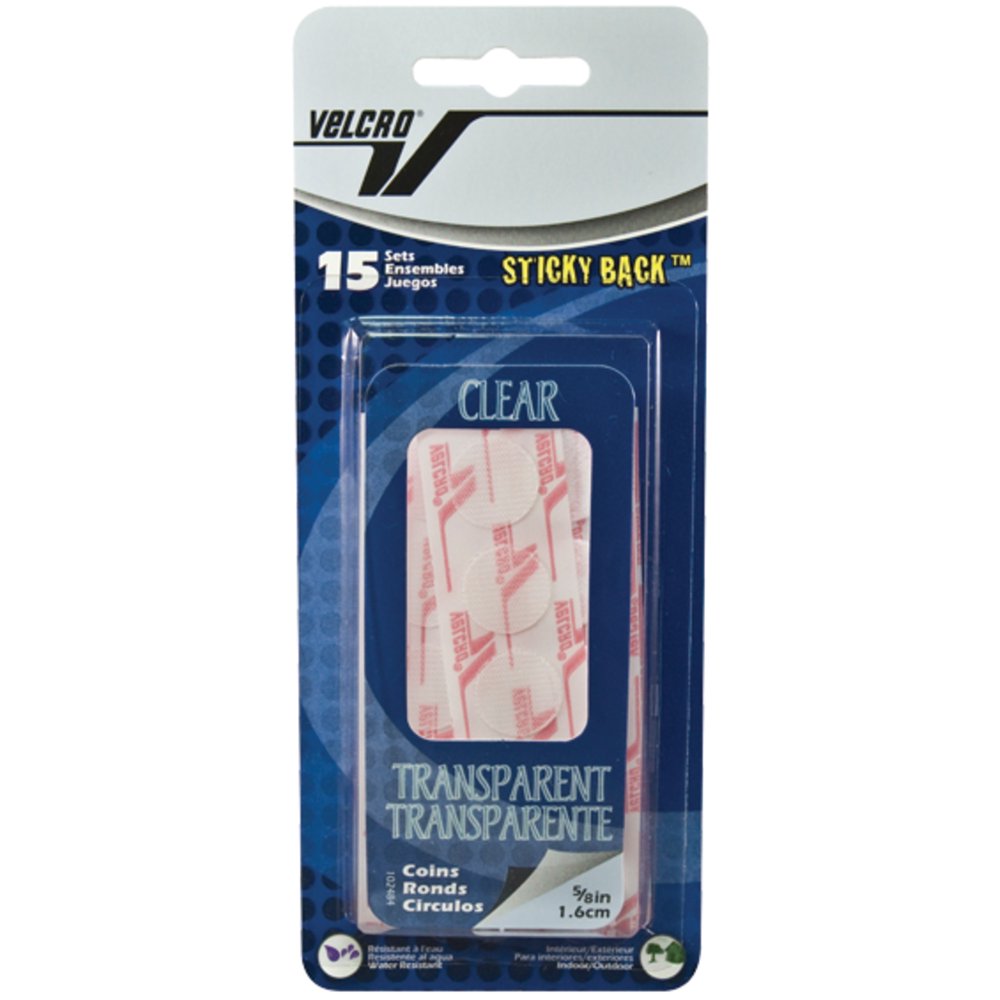 VELCRO Brand Thin Clear Fasteners General Purpose/ Low Profile