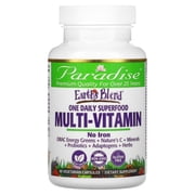 Paradise Herbs Earths Blend ®, One Daily Superfood Multi-Vitamin, No Iron, 60 Vegetarian Capsules