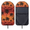thumbnail image 5 of Garronmavis Waterproof Front Car Seat Towel Cover 1 PC Multi-Functional Sunset Palm Hibiscus Car Seat Towel Protection Universal Fit for Cars SUV Trucks Sedan Van, 5 of 8