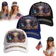 thumbnail image 2 of NIEWTR U.S.A 250 Years Hat, Embroidered Bald Eagle, Adjustable Retro Washed Baseball Cap for Men Women(C,One Size), 2 of 9
