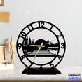 thumbnail image 4 of Handmadetneonsign Dock On Lake Tabletop Metal Clock, Sunset Desktop Clock, Sunrise Scenic Clock Home Decor 76674, 4 of 4