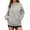 Gray, variant on BLCHUNen Fleece Hoodies for Women Pullover Long Sleeve Tops Workout Sports Gym Active Athletic Casual Sweatshirts with Pocket