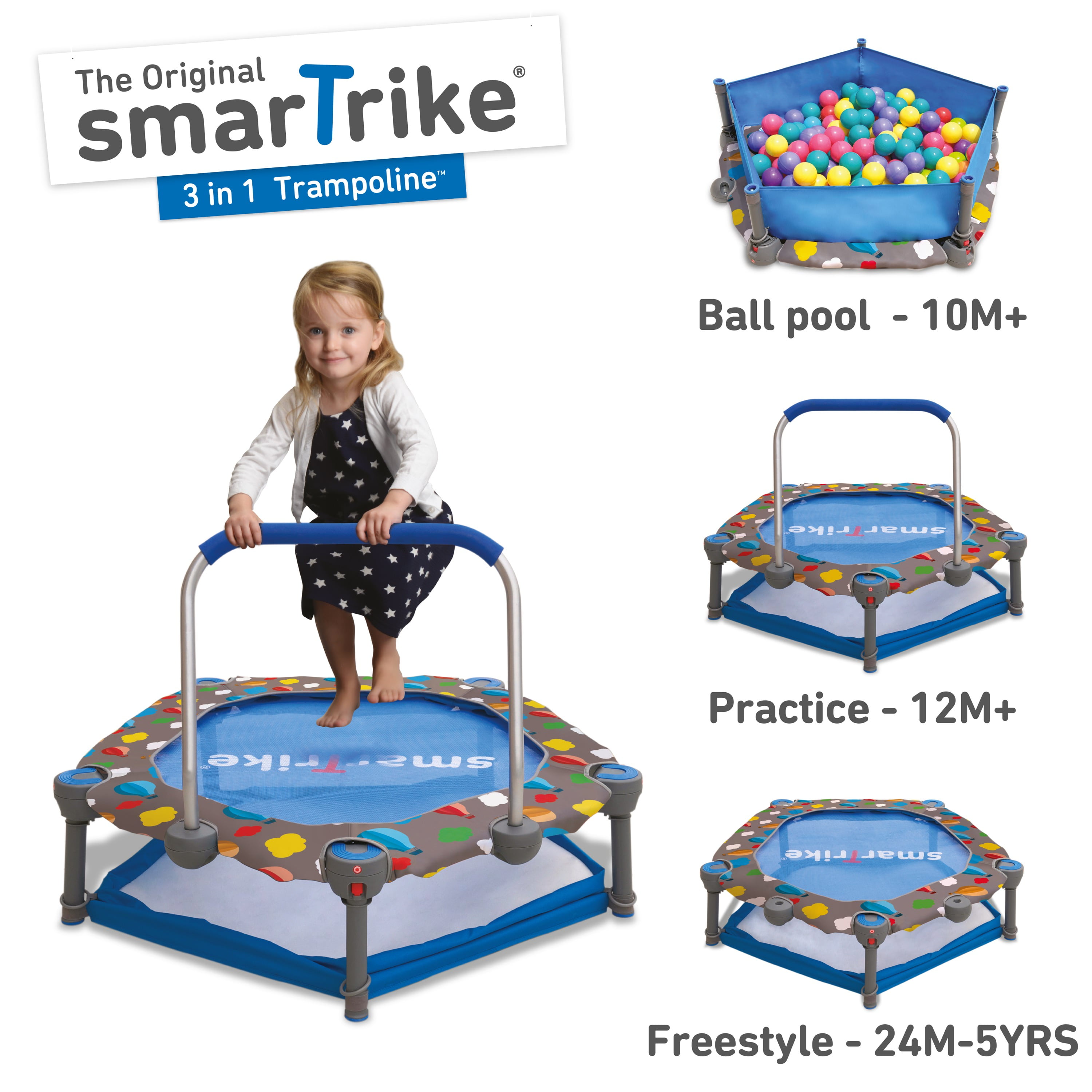 SmarTrike 3 in 1 Activity Center Trampoline, Blue by Smart Trike MNF.PTE.LTD
