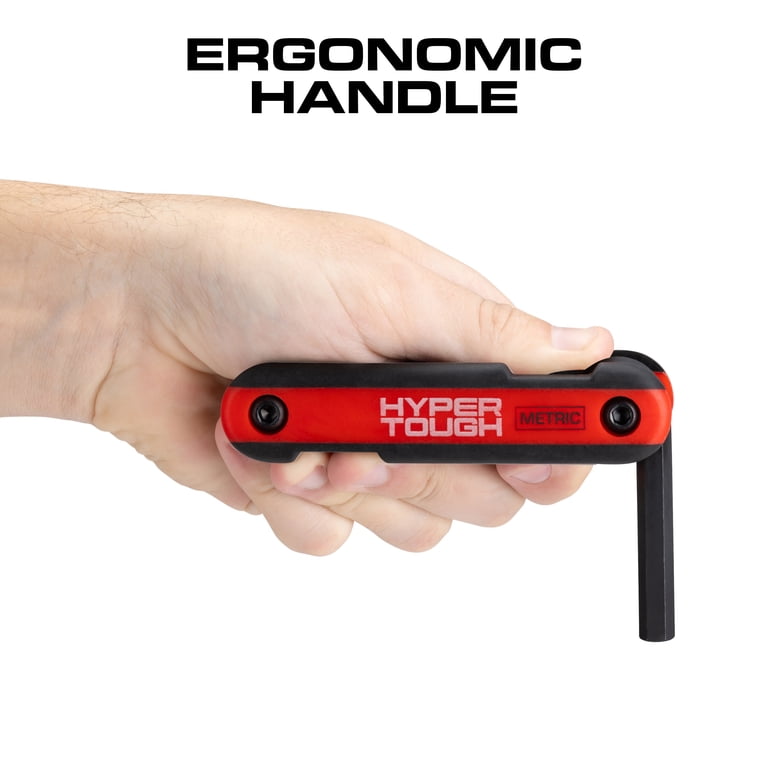 Hyper Tough Heavy-Duty Folding Metric Hex Key Set, 8-Piece photo 7