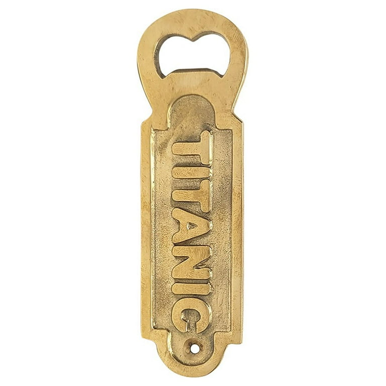 RMS Titanic Brass Bottle Cap Opener Beer Soda Pop Top Tavern Pub Home Bar Decor RMS Titanic Brass Bottle Cap Opener Beer Soda Pop Top Tavern Pub Home Bar Decor
