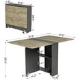 Versatile Folding & Portable Dining Table with Storage, Expandable for