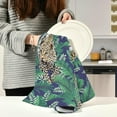 thumbnail image 6 of Dreamtimes Leopard Palm Leaves Jungle Kitchen Towels Dish Bar Tea Towel Dishcloths Set of 4 Super Absorbent Soft 18 x 28 inches, 6 of 7