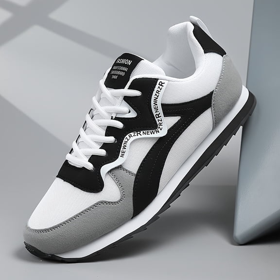 Men's Low-Top Sneakers Compatible for All-Season Running & Gym - /Fabric Upper & TPR Sole, Lace-Up Stability Shoes with Cushioned - All-Terrain Casual Wear for, Campus, Workouts - Men's Athletic