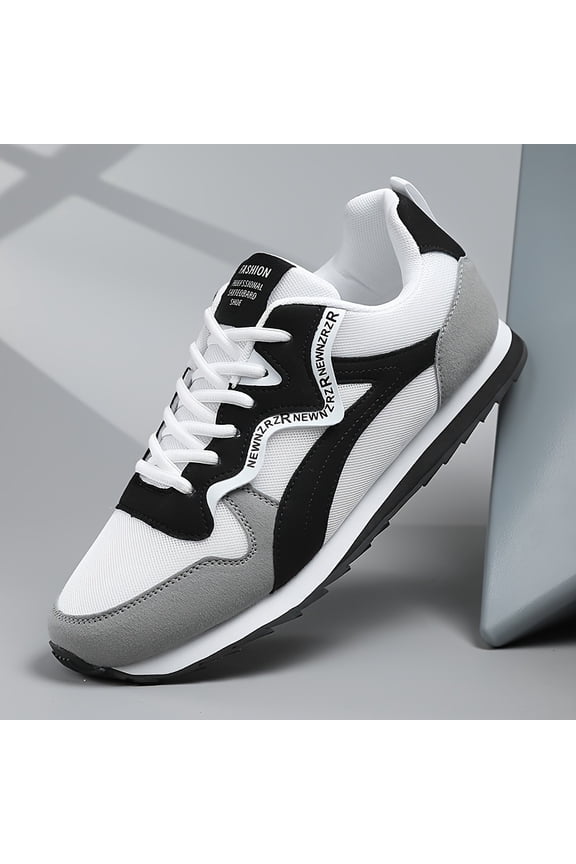 Men's Low-Top Sneakers Compatible for All-Season Running & Gym - /Fabric Upper & TPR Sole, Lace-Up Stability Shoes with Cushioned - All-Terrain Casual Wear for, Campus, Workouts - Men's Athletic