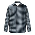 thumbnail image 5 of Button Up Shirt Men Long Sleeve Plaid Shirts Casual Collared Shirt Basic Fit Gingham Top Sky Blue XL, 5 of 6