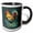 Black/White, variant on 3drose, Cool Funny Rooster Chicken Water Color Style Art, 11oz Two-tone Black Mug