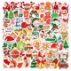 thumbnail image 1 of Etiqueta engomada del tema de la Navidad Etiqueta engomada impermeable del copo de nieve de Papá Noel, ilustración de la etiqueta del regalo del sobre 100pcs JAMW Sencillez, 1 of 5