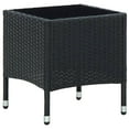 thumbnail image 1 of vidaXL Garden Table Black 40x40x45 cm Poly Rattan, 1 of 4