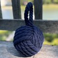 thumbnail image 3 of Nautical Rope Knot Door Stop, Royal Blue, Cotton, Handmade, 6 Inches, Weighted, 3 of 5
