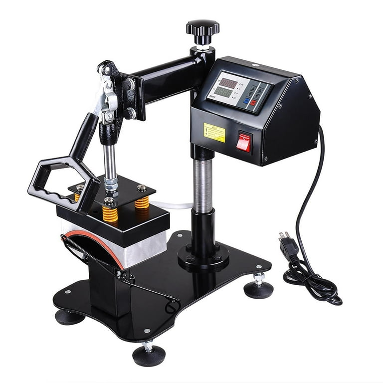 Yescom 5 1/2 x 3 Desktop Iron Cap Heat Press Machine w/ Mounting Clamp  Baseball Hat Digital Transfer Sublimation 