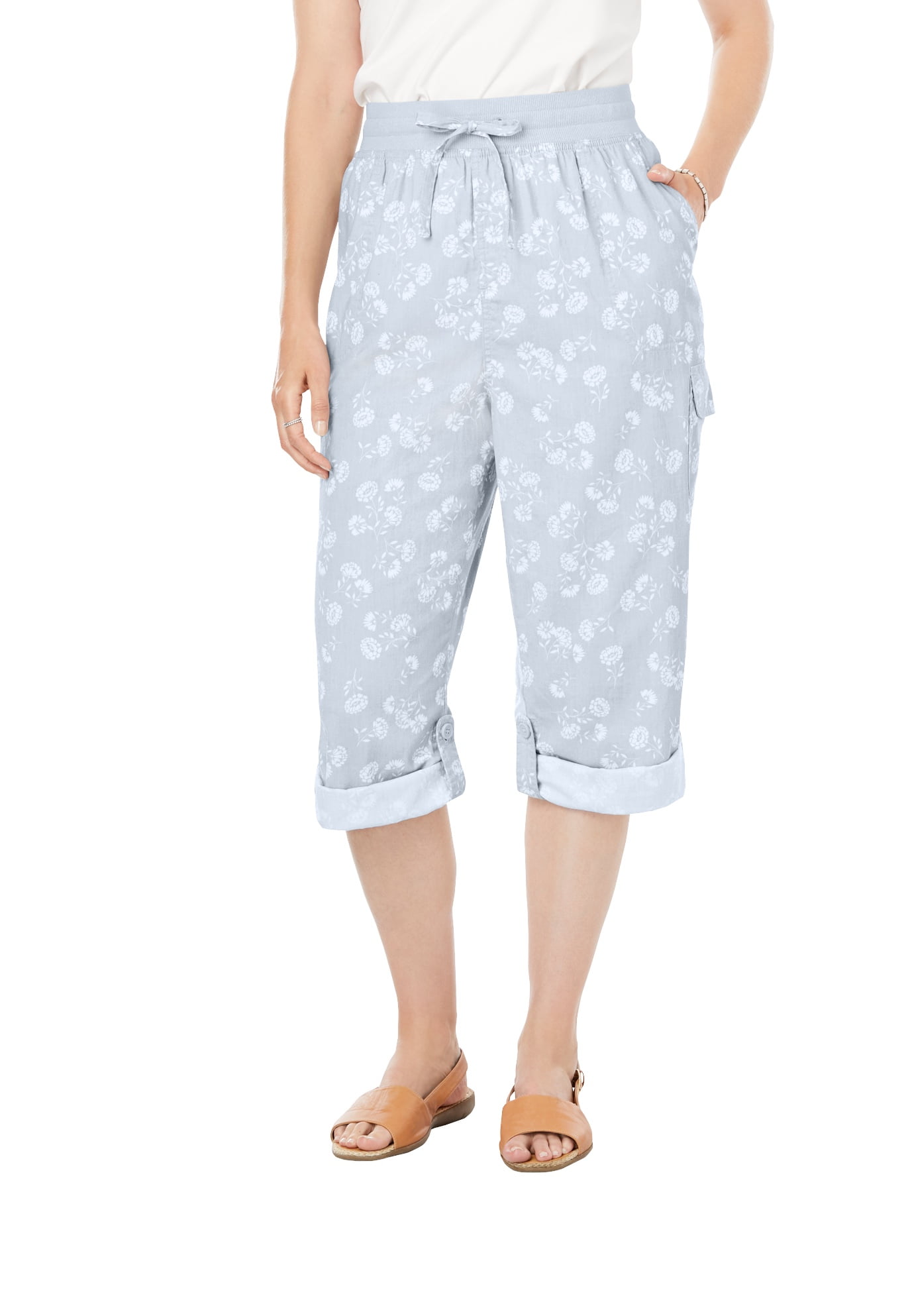 plus size cargo capris