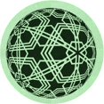 thumbnail image 1 of Ahgly Company Machine Washable Indoor Round Transitional Medium Forest Green Area Rugs, 8' Round, 1 of 7