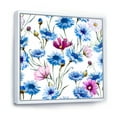 thumbnail image 3 of Designart 'Pink and Blue Wild Cornflowers' Traditional Framed Canvas Wall Art Print, 3 of 5