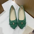 thumbnail image 4 of DYTTDG Women's Vintage Knit Flats | Bowknot Detail On Shallow Toe Casual Shoes for Daily Wear, Walking & Vocation, 4 of 6