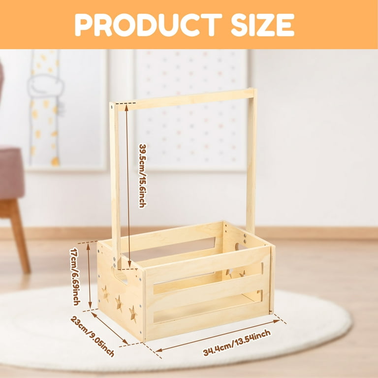 Austok Wooden Baby Shower Crate Closet Multipurpose Baby Shower