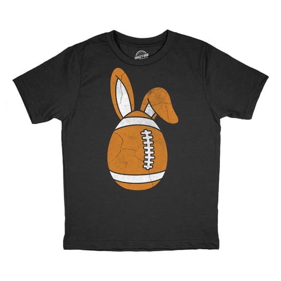 Youth Funny T Shirts Football Easter Egg Sarcastic Easter Sunday Tee For Kids