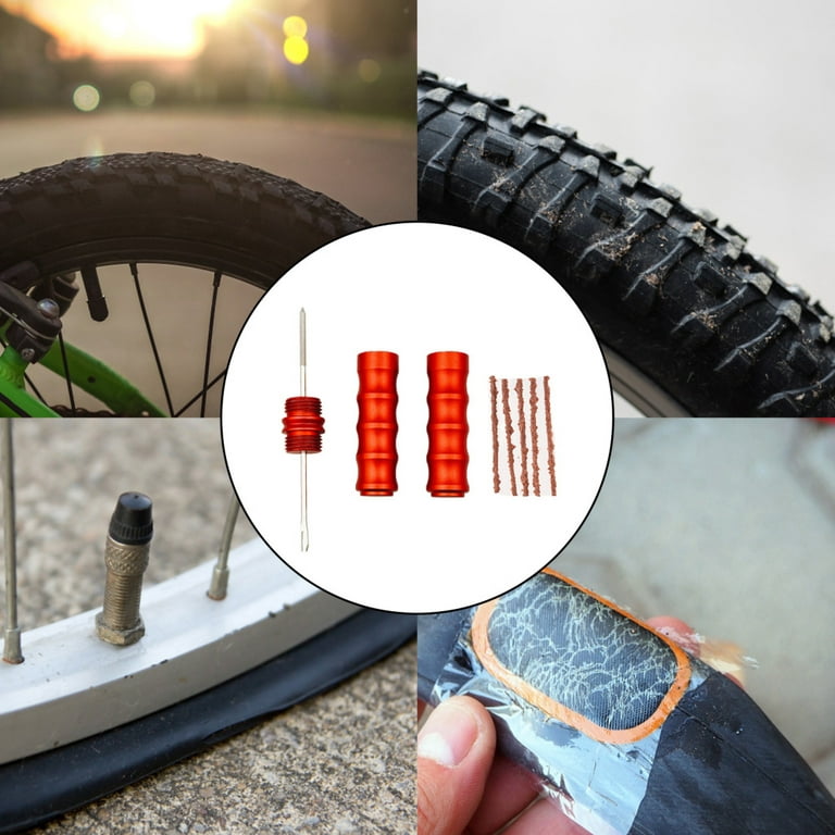 Granite Stash Tubeless Flat Tire Repair Kit Bike Tool Kit - Easy Handlebar  Storage - Complete Bike Tire Plug Kit - 2 Different Size Tire Plugs 