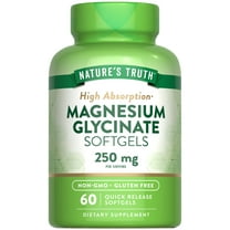 Magnesium Glycinate 250mg | 60 Softgels | High Absorption | For Men and Women | by Nature's Truth