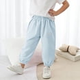 thumbnail image 6 of Bovxnpu Girls Casual Joggers Lightweight Pants High Waisted Solid Loose Casual Jogger Pants Kids Pants, 6 of 8