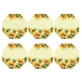 thumbnail image 2 of Disketp Sunflowers Funny Coasters,6 Pcs Leather Coasters With Holder, Perfect Housewarming Hostess Gifts,Protect Furniture From Water Marks Scratch And Damage, 2 of 9