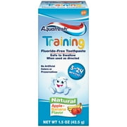 Aquafresh Training Natural Fluoride-Free Toothpaste, Apple-Banana Flavor, 1.5 oz