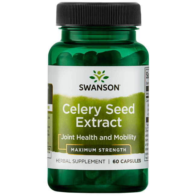 Swanson Maximum Strength Celery Seed Extract Capsules, 150 mg, 60 Count