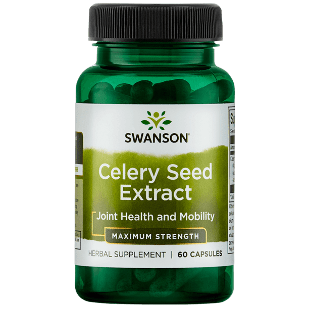 Swanson Maximum Strength Celery Seed Extract Capsules, 150 mg, 60 Count