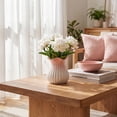 thumbnail image 5 of Unique Bargains Ceramic Cube Ribbed Textured Flower Vase Pink 4.7" x 4.7" x 4.7", 5 of 5