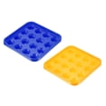 thumbnail image 1 of Unique Bargains Pool Ball Tray Billiard Ball Holder Snooker Storage Tray Pool Table 16 Balls, Yellow/Blue 2 Pack, 1 of 6