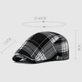 thumbnail image 3 of Wancir Unisex Newsboy Hat Adjustable Flat Cap Cotton Plaid Gatsby Ivy Golf Cabbie Hat, 3 of 3