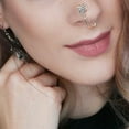 thumbnail image 4 of Welling Nose Ring Glitter Heart Shape Rhinestone Alloy Stylish Fake Nose Ring for Party, 4 of 10
