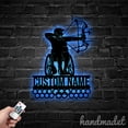 thumbnail image 4 of Handmadetneonsign Wheelchair Archery Medal Hanger, Athlete Metal Sign Wall Decor, House Metal Decor 56425, 4 of 5