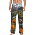 thumbnail image 5 of Mens Pajama Pants, Mountain Cows Flower Stream Soft Sleep & Lounge Pants for Men, Cuteness Casual PJ Bottoms Pants with Pockets, 5 of 7