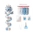 thumbnail image 4 of Beginner Friendly Dragon Crochet Kit, DIY Enchanted Dragon Spiral Hanging Ornament with Yarn, Hook, Beads, Stuffing & Pom-poms, Handmade Craft Set for Wall Window Car Decor and Gift, 4 of 8