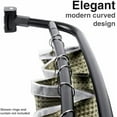 thumbnail image 3 of Double Curved Shower Rod, Metal Construction, Adjustable Between 44 to 70 Inches, Aluminum Rods and Zinc Mounting Hardware, Quality Modern Bathware, Black Finish, 3 of 9