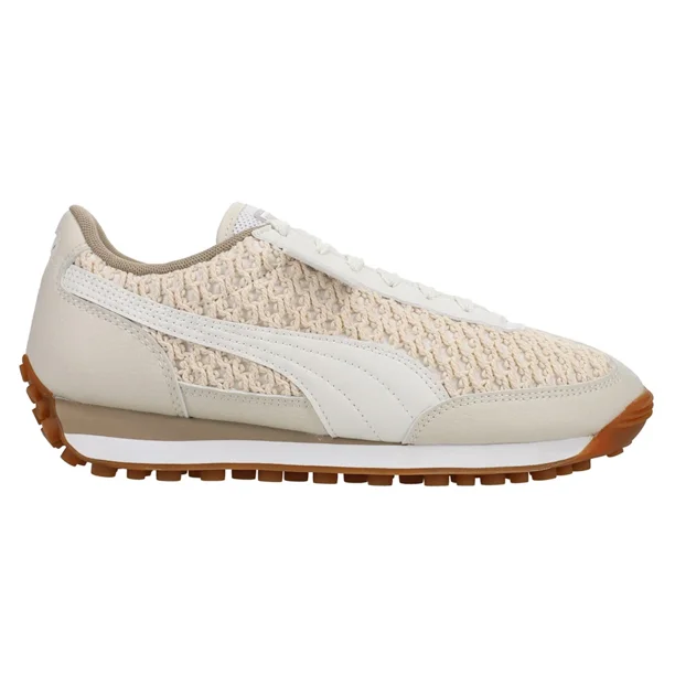 PU & MA Easy Rider Knit Lace Up Womens Beige, Off White Sneakers Casual Shoes 4010