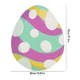 thumbnail image 2 of Felpudo decorativo de Pascua, con forma de huevo de Pascua, antideslizante, con base de goma, para exterior e interior, para entrada, primaveral., 2 of 7