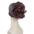 thumbnail image 1 of Short Ponytail Hair Piece Extension Wavy Claw Clip In/on Hairpiece, Burgundy, 1 of 6