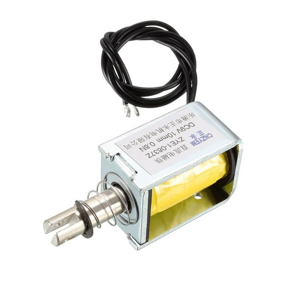 DC Push Pull Type Solenoid Electromagnet, DC 9V 0.8N 10mm, Open Frame Type, Linear Motion
