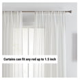 thumbnail image 3 of YOSITiuu Penelope - Faux Linen Curtains - Privacy Curtains That Let Light in, Semi Sheer Light Filtering Window Curtains Drapery Panels for Bedroom & Living Room, 2 Panels (54 W x 96 L, Ivory), 3 of 9