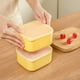 thumbnail image 5 of Contenedor de almacenamiento de alimentos Organizador de rebanadas de queso Ahorra espacio Apilable Práctico Estuche hermético transparente para contenedores de alimentos, 5 of 7