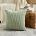 thumbnail image 2 of Ksopiavobs Set of 4 Sage Green Decorative Throw Pillow Covers 18x18 Inch for Couch Bed Sofa Bedroom, Aesthetic Modern Boho Home Decor, Soft Fluffy Textured Corduroy Cushion Case 45x45 cm, 2 of 6