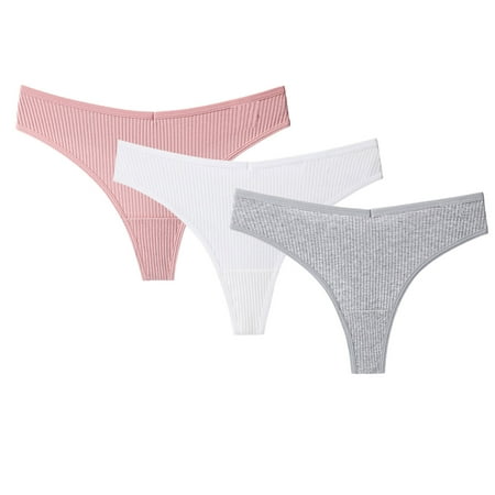 KBKYBUYZ Discount 3PCS Women s Thong G-String Cotton Thongs Women s Panties Hot V Waist Female Underpants Pantys Lingerie